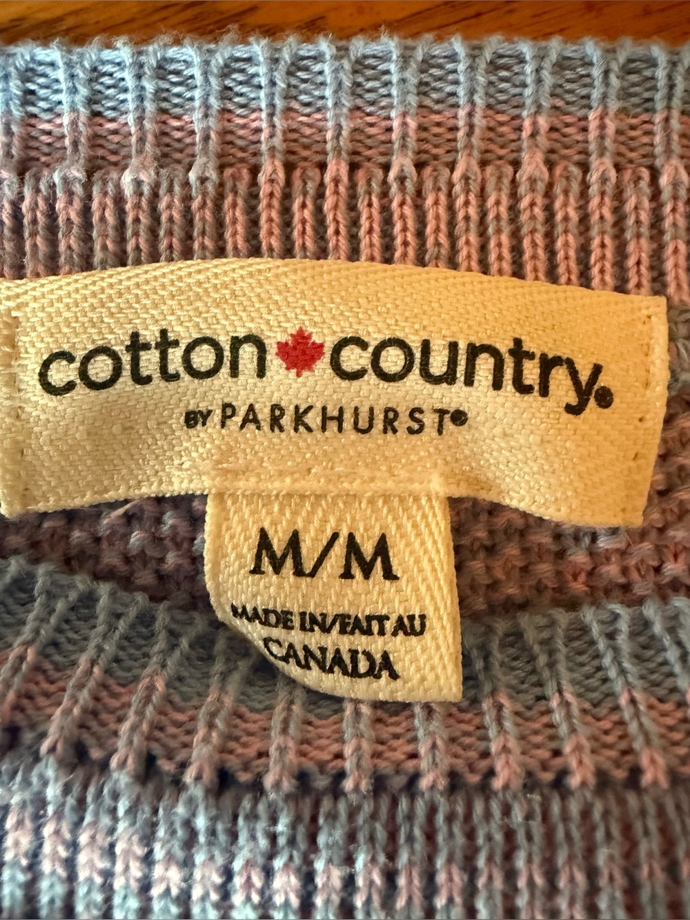 Cotton Country by Parkhurst Textured Knit Sweater | Medium | Lavender - Picture 5 of 5